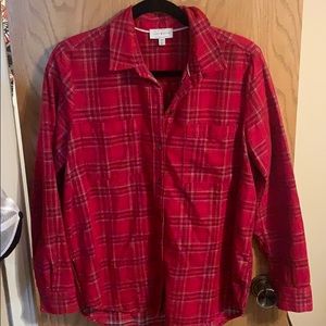 5 for $25 Lucky Brand Red Cord Flannel Sz M